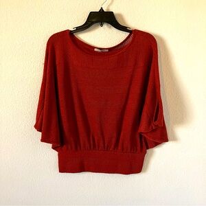 Papaya Knit Cropped Sweater